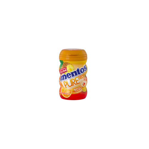 Mentos - Bottle Gum Pure Fresh Tropical - 60 dragées